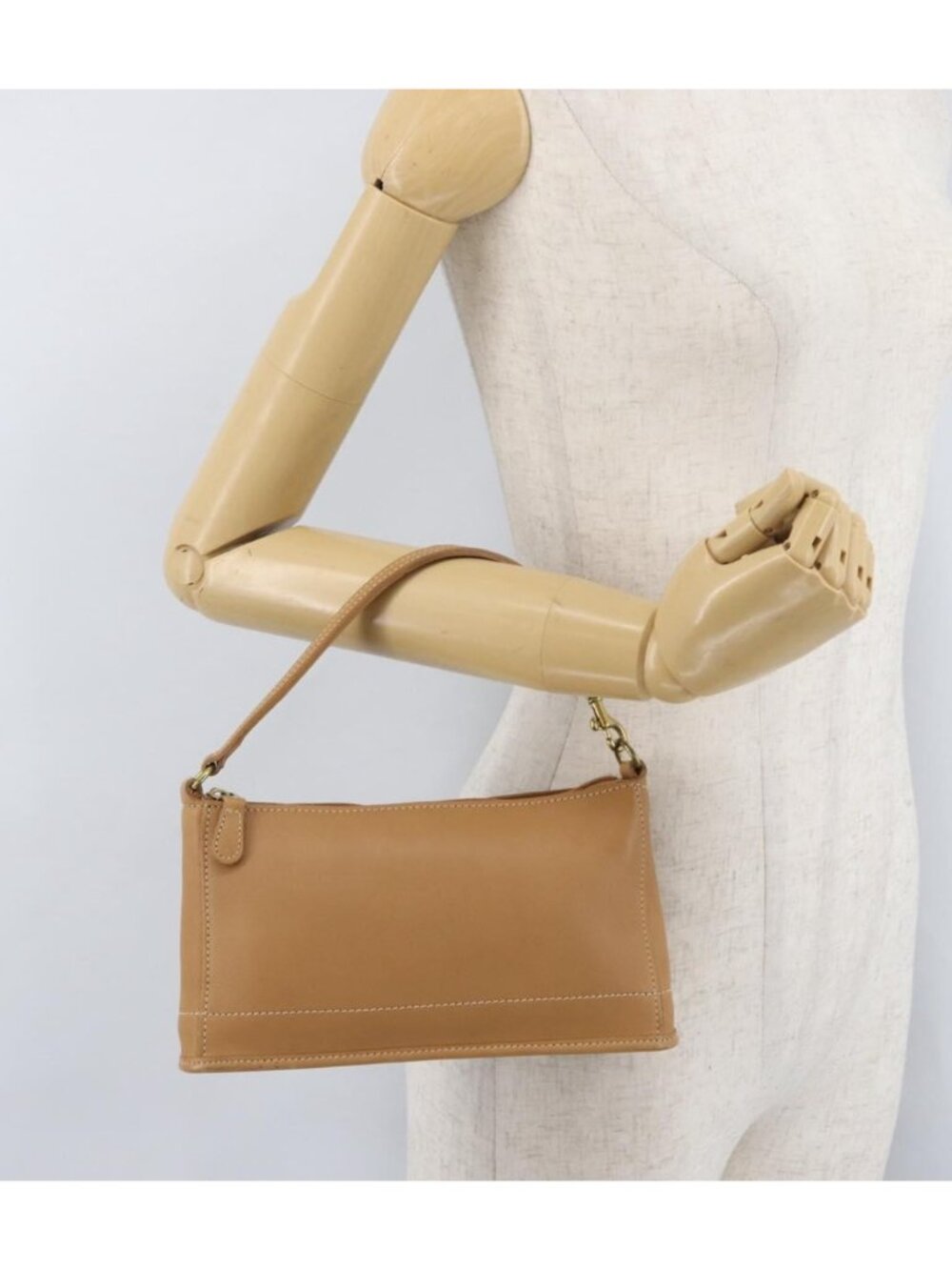 Coach Hand Pouch PVC Beige Gold - Picture 16 of 16